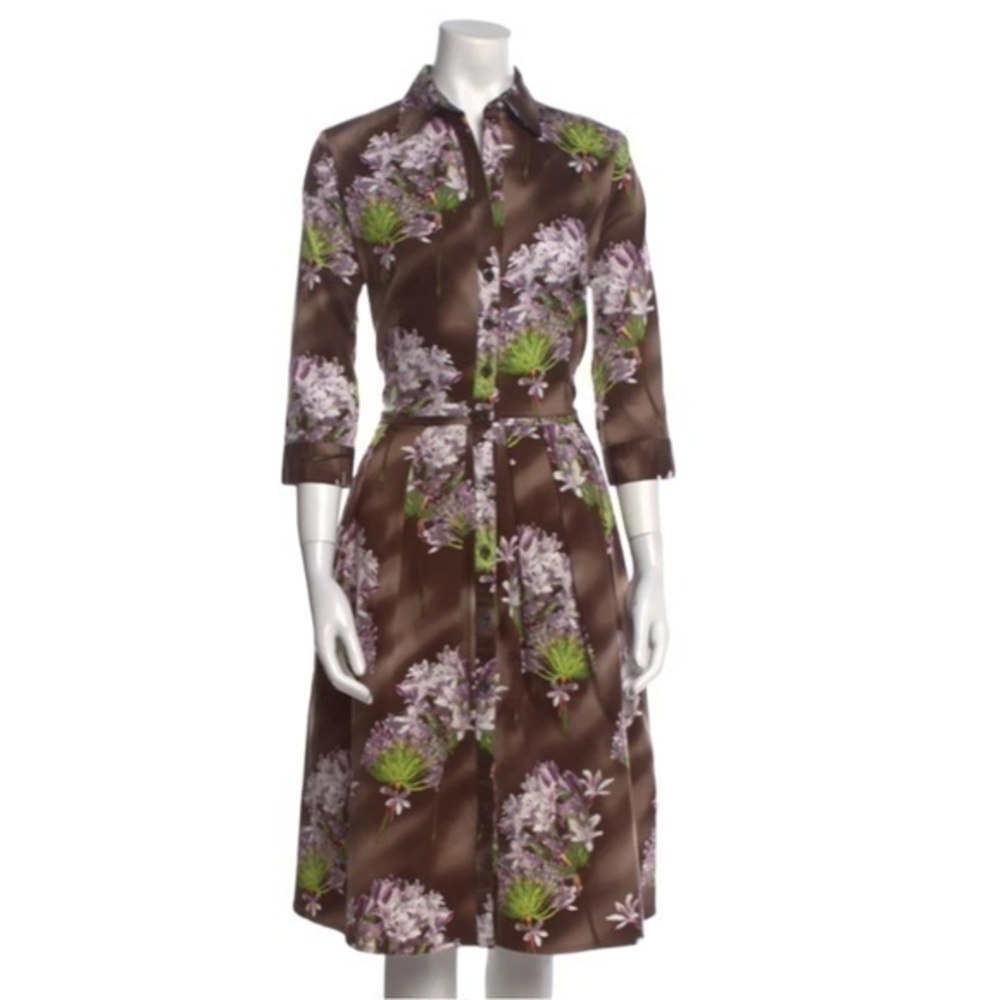 Samantha sung brown and lavender purple dress